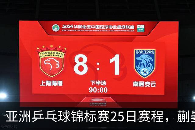 亚洲乒乓球锦标赛25日赛程，蒯曼对张本美和，温瑞博战张本智和